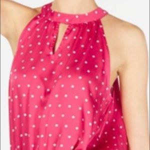 Pink polka dot top